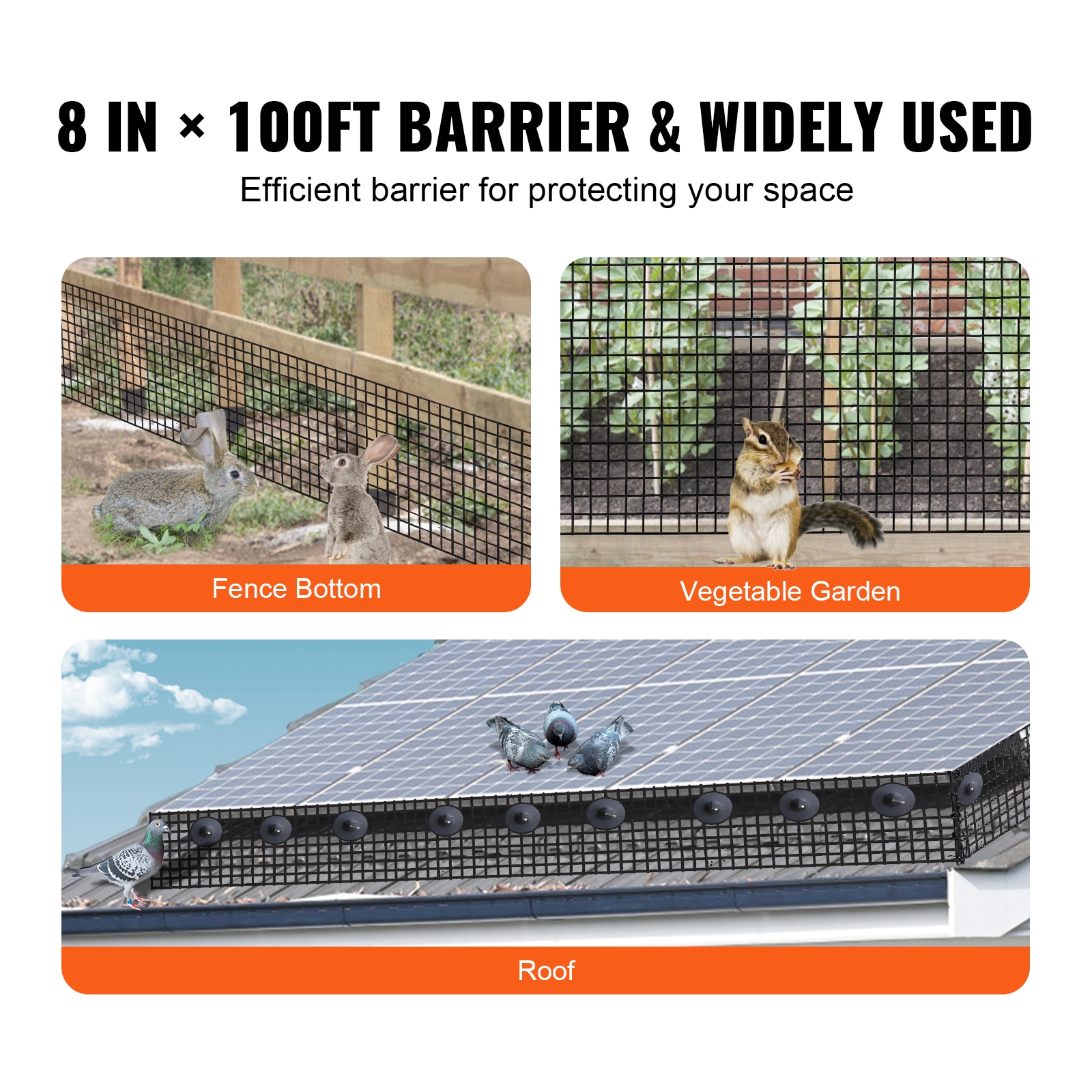 Solar Panel Bird Guard Kit Rust-proof Pvc Coated Wire Mesh Roll_voghion.com